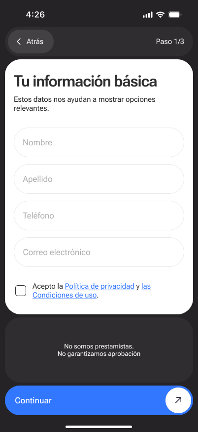 Ofertas de los acreedores